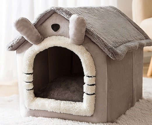 Foldable Winter Pet House – Warm, Cozy Bed for Cats & Dogs